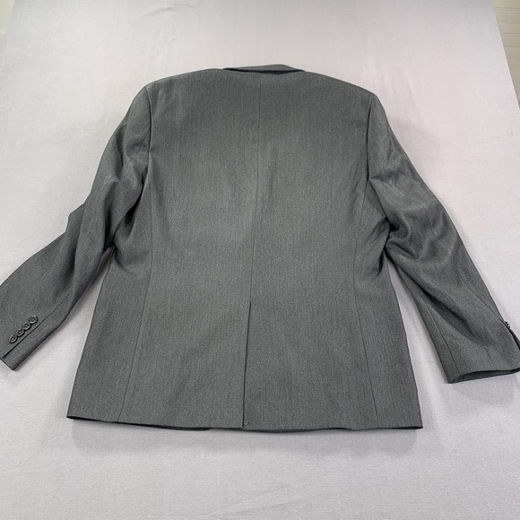 Lauren Ralph Lauren Sport Coat Men 42R Gray Herringbone 2 Button Notch Stretch - Picture 16 of 16